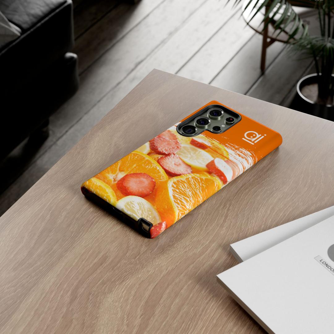AI Brand - Stylish Tough Phone Case - Glossy & Matte - Orange