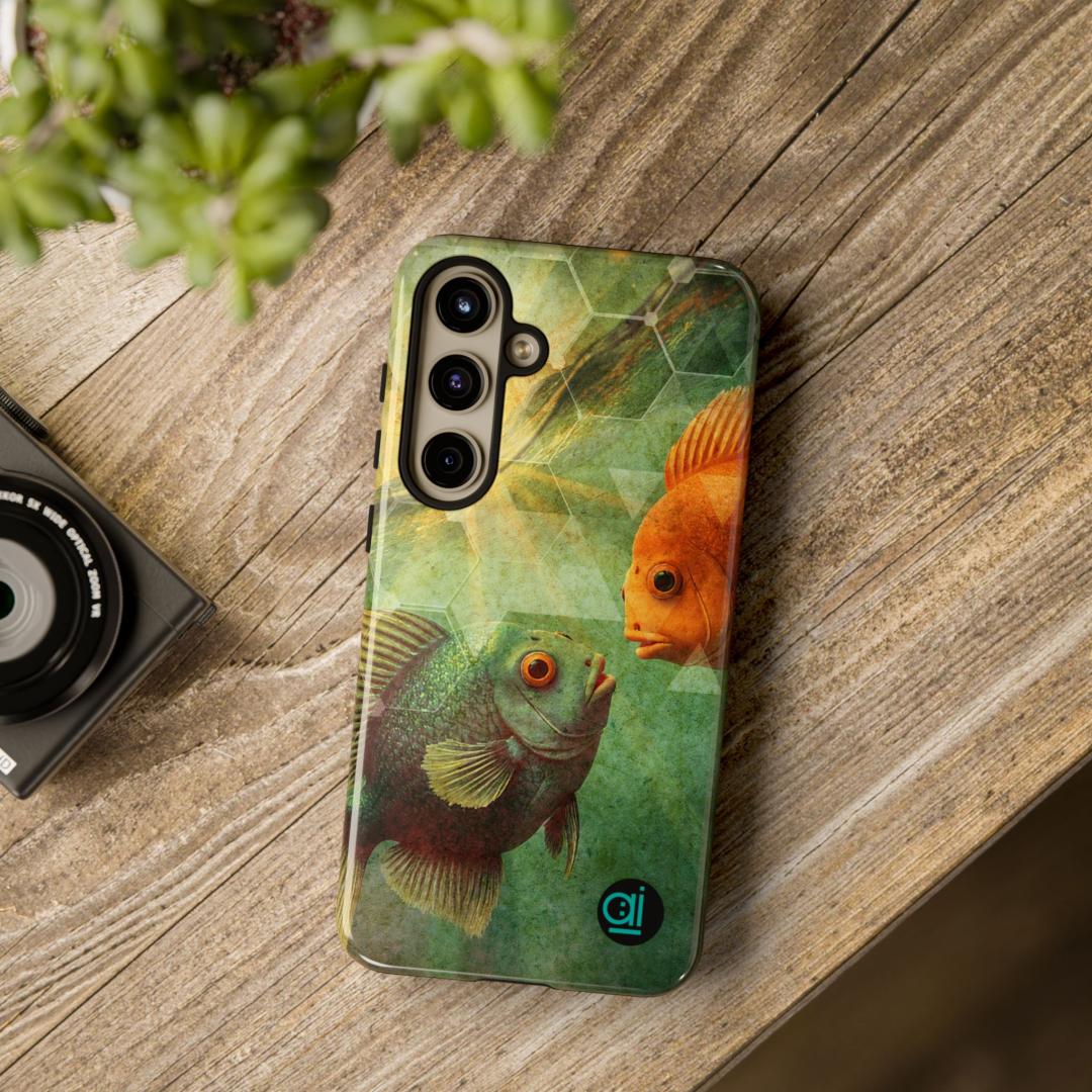 AI Brand - Stylish Tough Phone Case - Glossy & Matte - Atomic Impact - moment of meeting