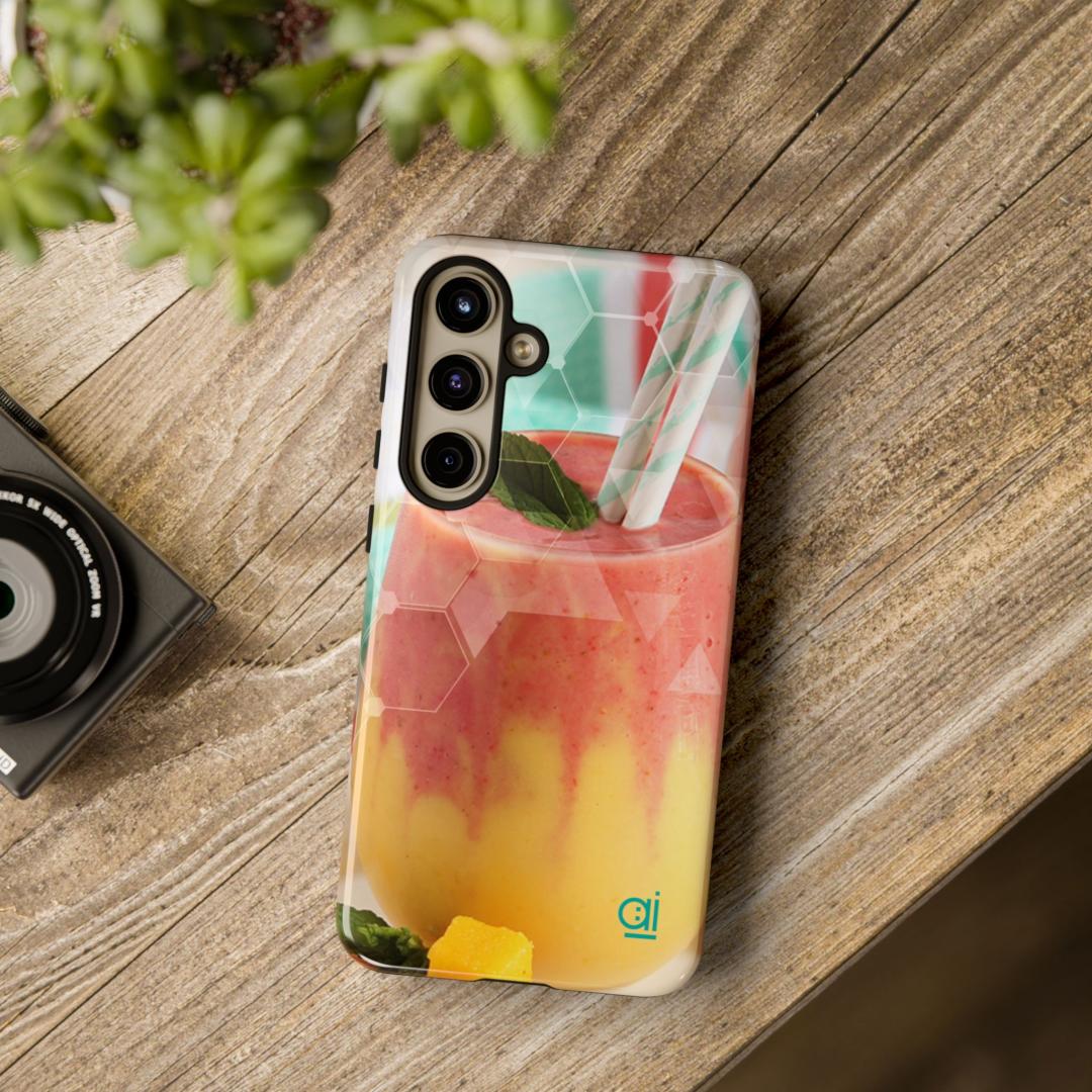 AI Brand - Stylish Tough Phone Case - Glossy & Matte - Atomic Impact - Mango Lily