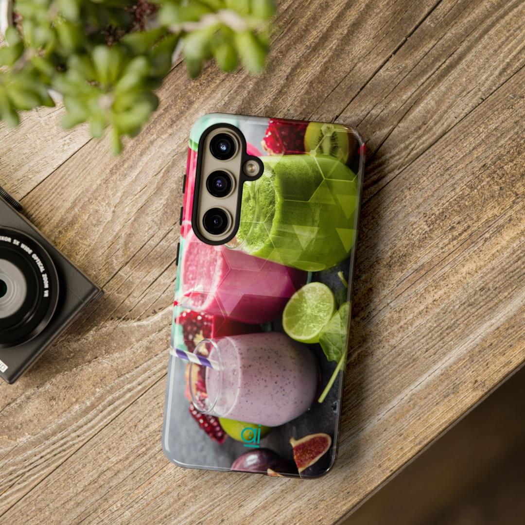 AI Brand - Stylish Tough Phone Case - Glossy & Matte - Atomic Impact - Smoothie mix