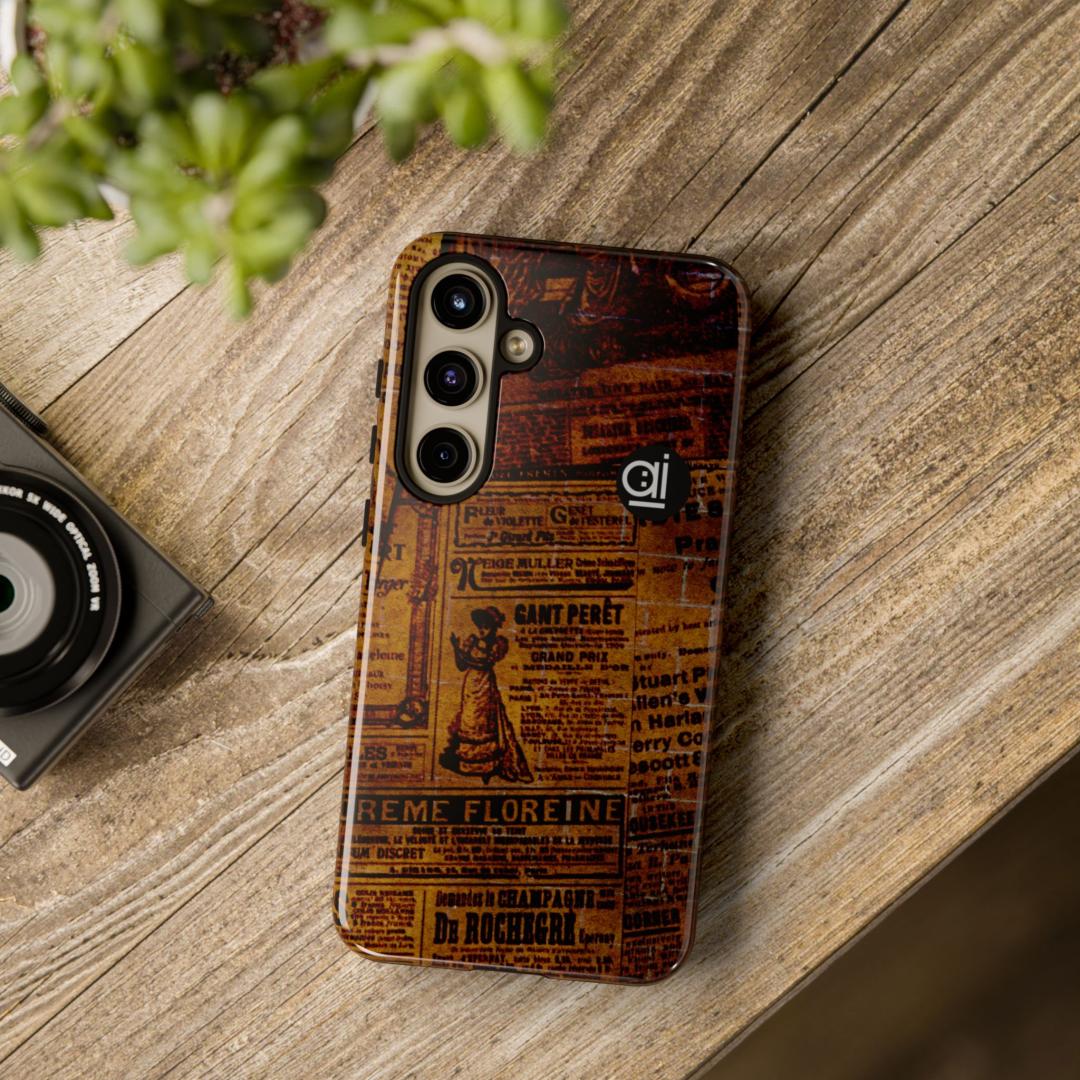 AI Brand - Stylish Tough Phone Case - Glossy & Matte - rustic print