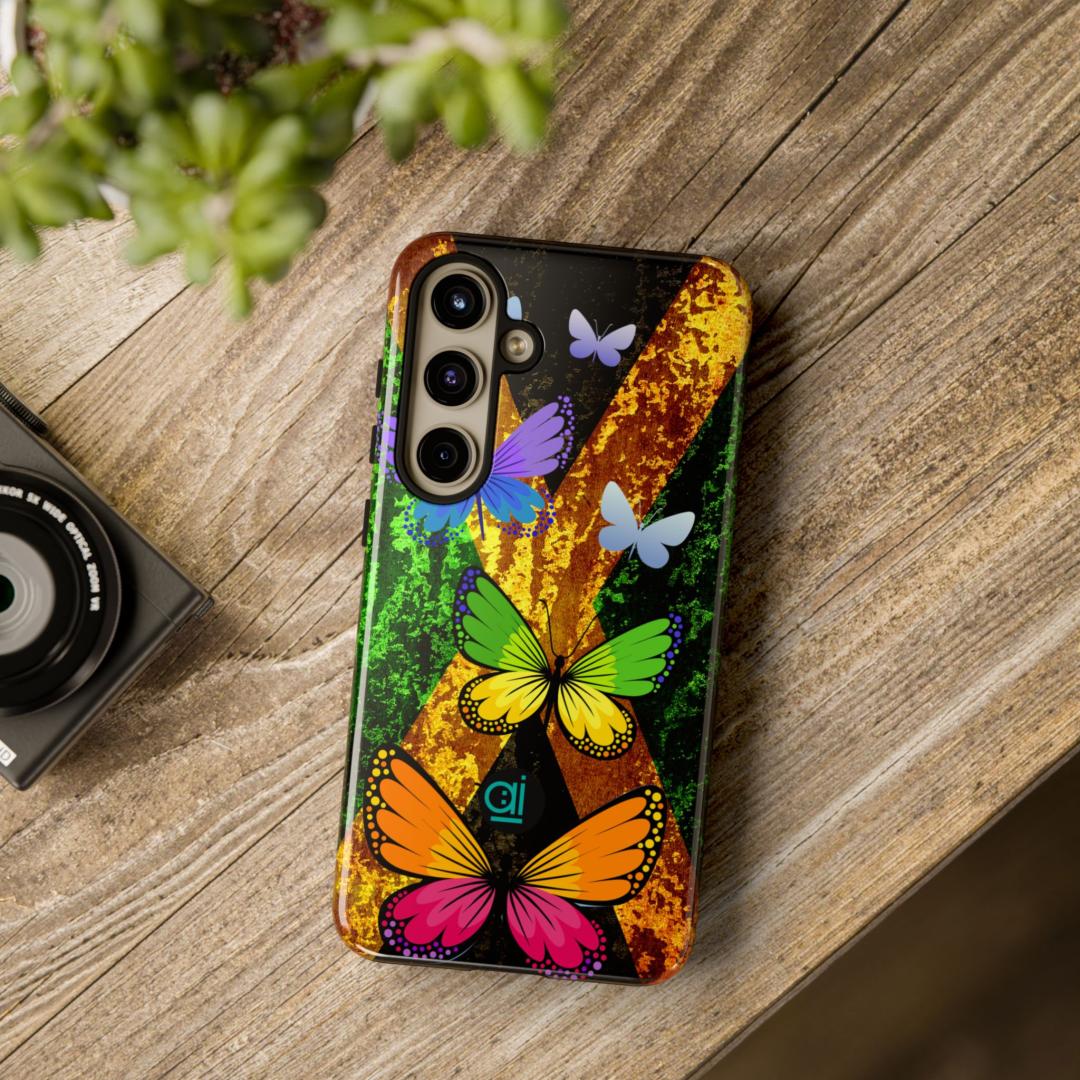 AI Brand - Stylish Tough Phone Case - Glossy & Matte - The butterflies of Jamaica