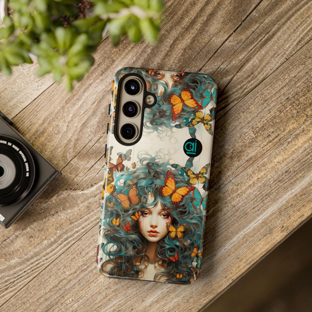 AI Brand - Stylish Tough Phone Case - Glossy & Matte - enlightened butterflies