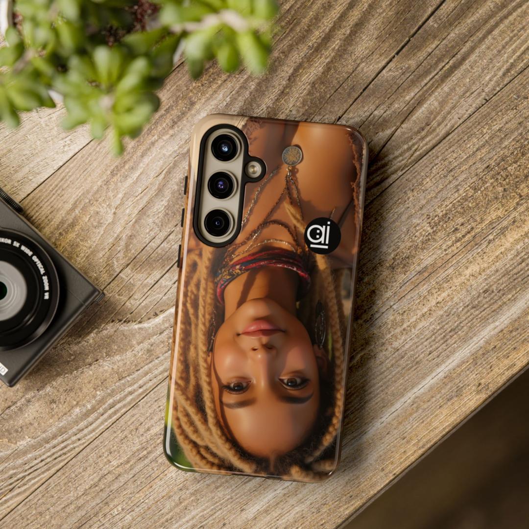 AI Brand - Stylish Tough Phone Case - Glossy & Matte - dreads worn