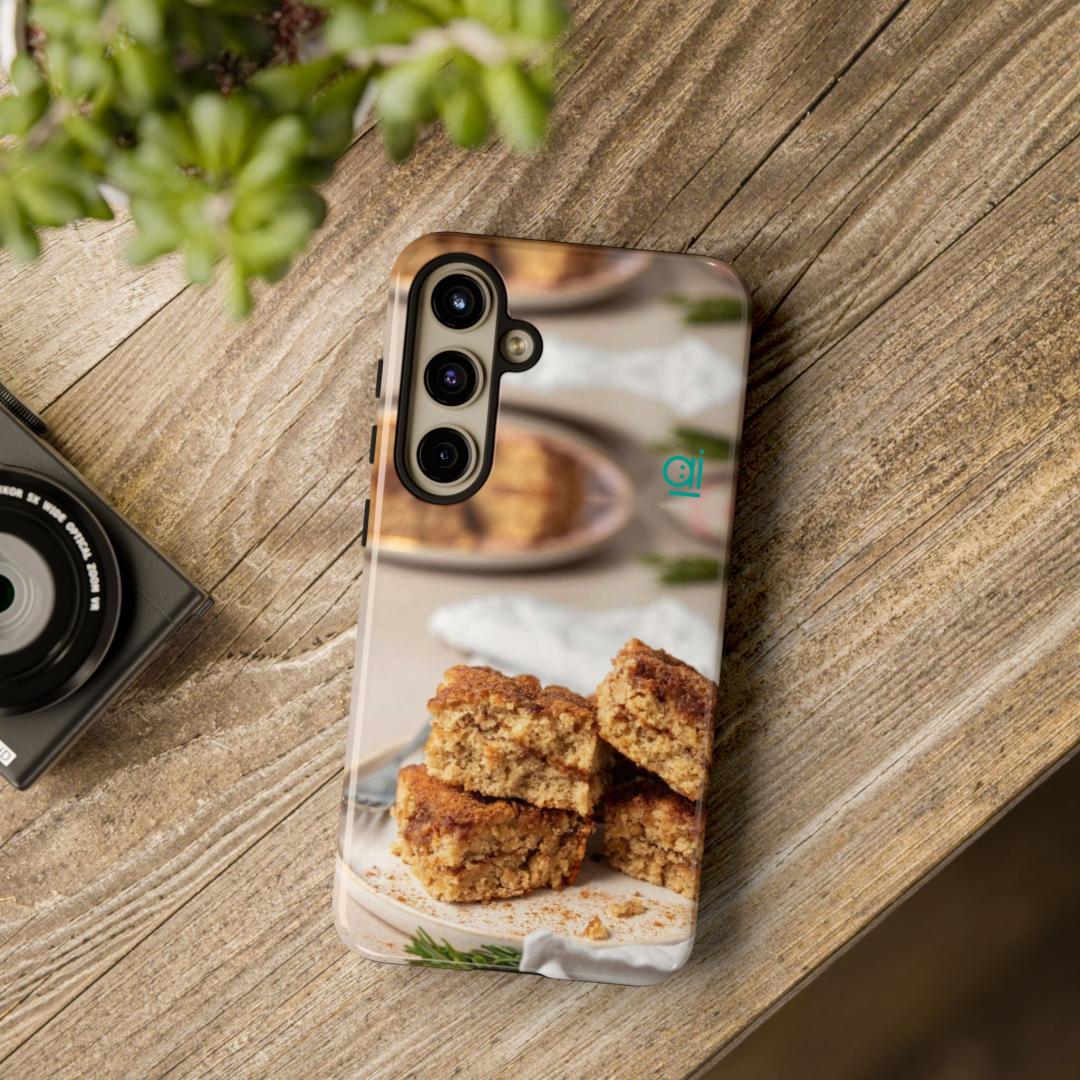 AI Brand - Stylish Tough Phone Case - Glossy & Matte - cake with coffee is great