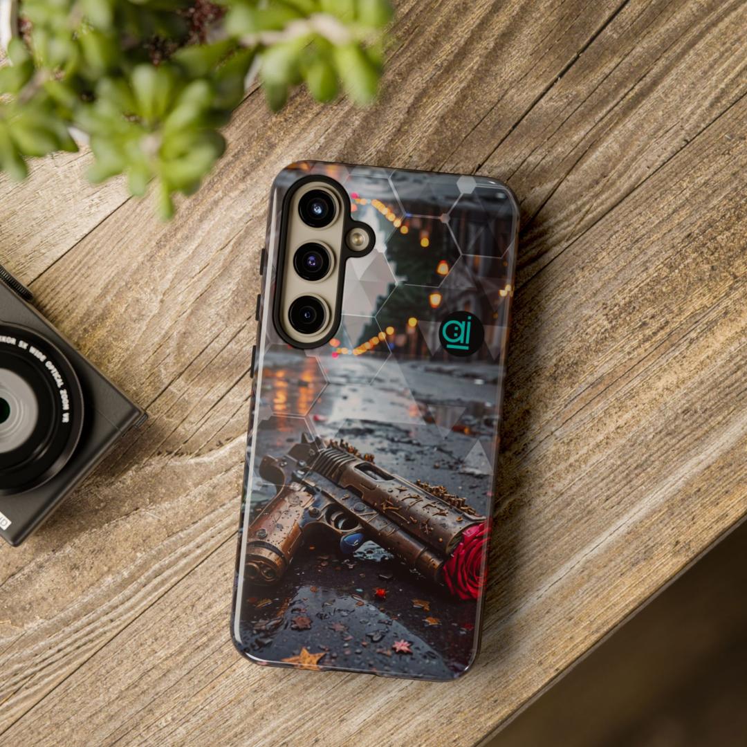 AI Brand - Stylish Tough Phone Case - Glossy & Matte - Atomic Impact - flower shooter