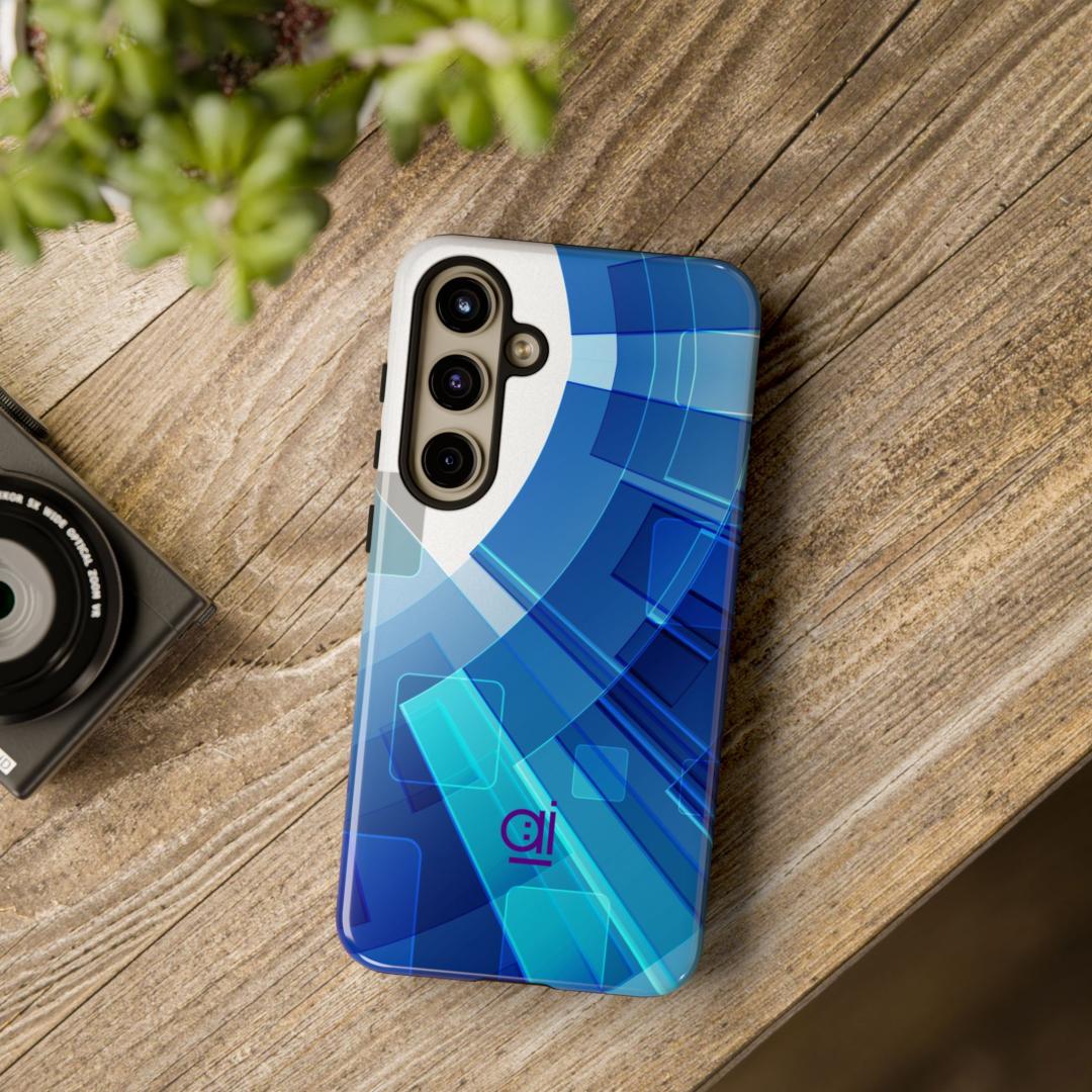 AI Brand - Stylish Tough Phone Case - Glossy & Matte - blues