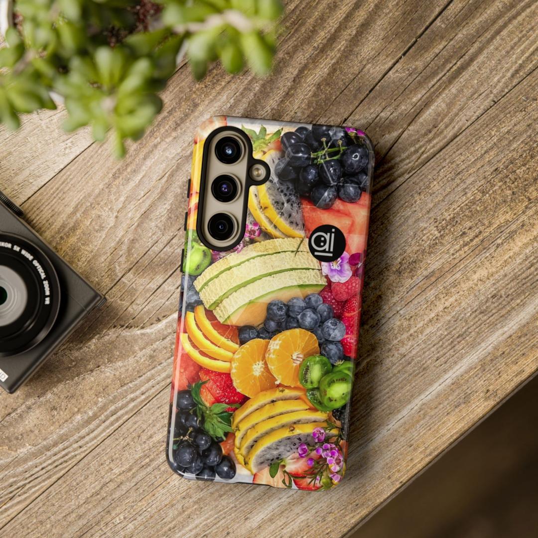 AI Brand - Stylish Tough Phone Case - Glossy & Matte - fruit platter