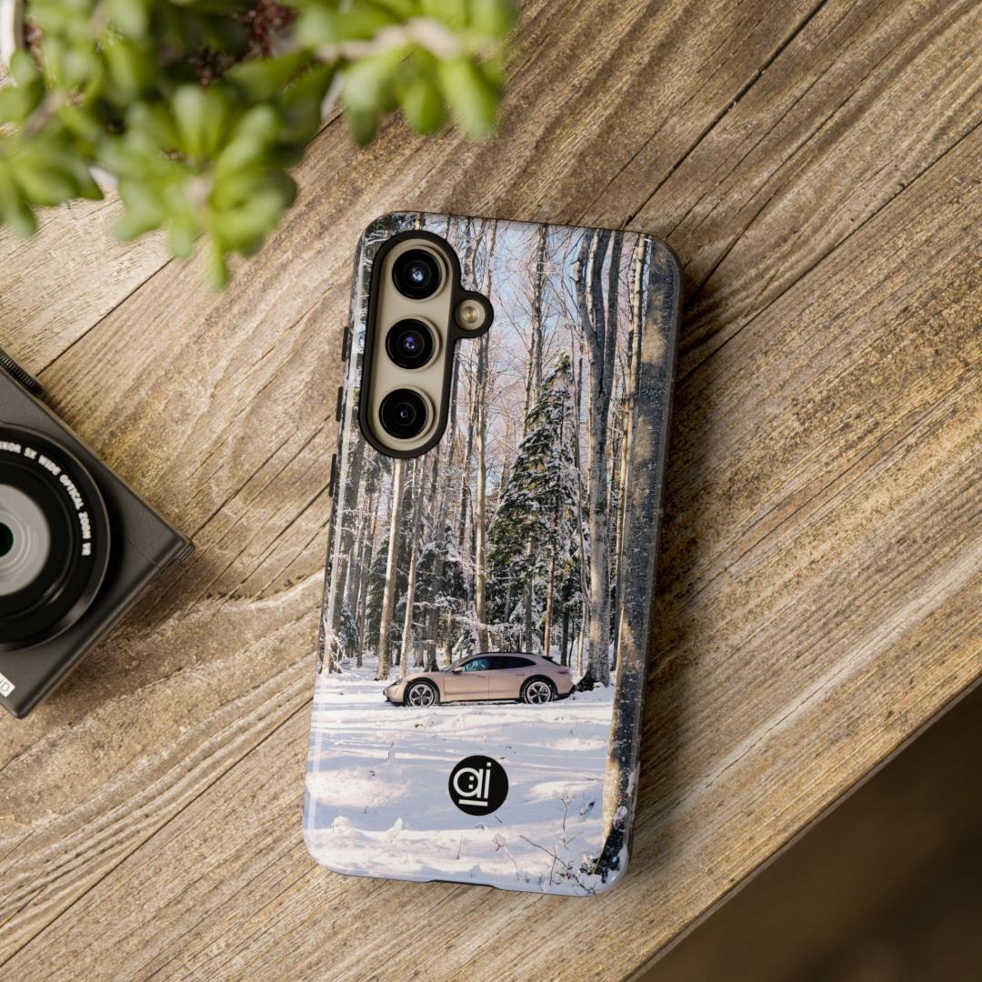 AI Brand - Stylish Tough Phone Case - Glossy & Matte - porsche in the woods