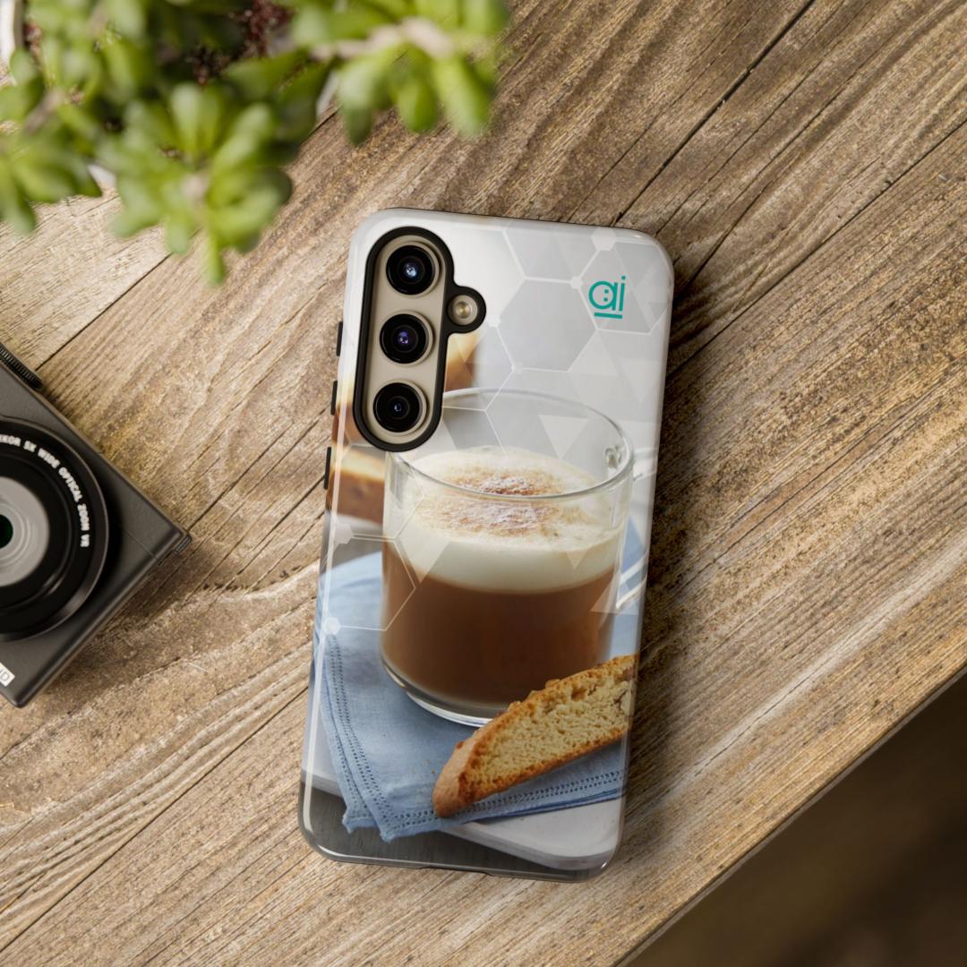 AI Brand - Stylish Tough Phone Case - Glossy & Matte - Atomic Impact - The evening brew