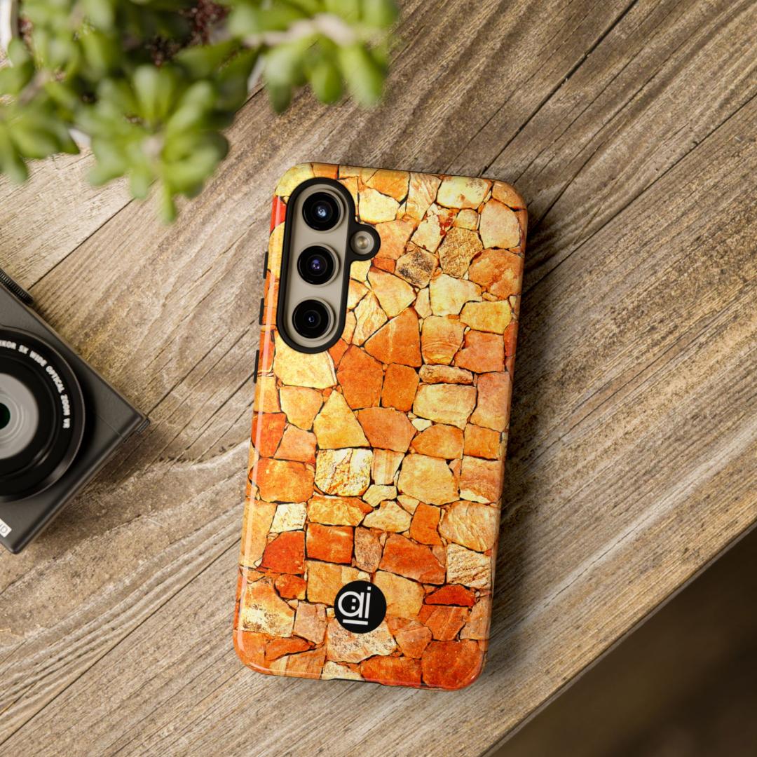 AI Brand - Stylish Tough Phone Case - Glossy & Matte - rock texture