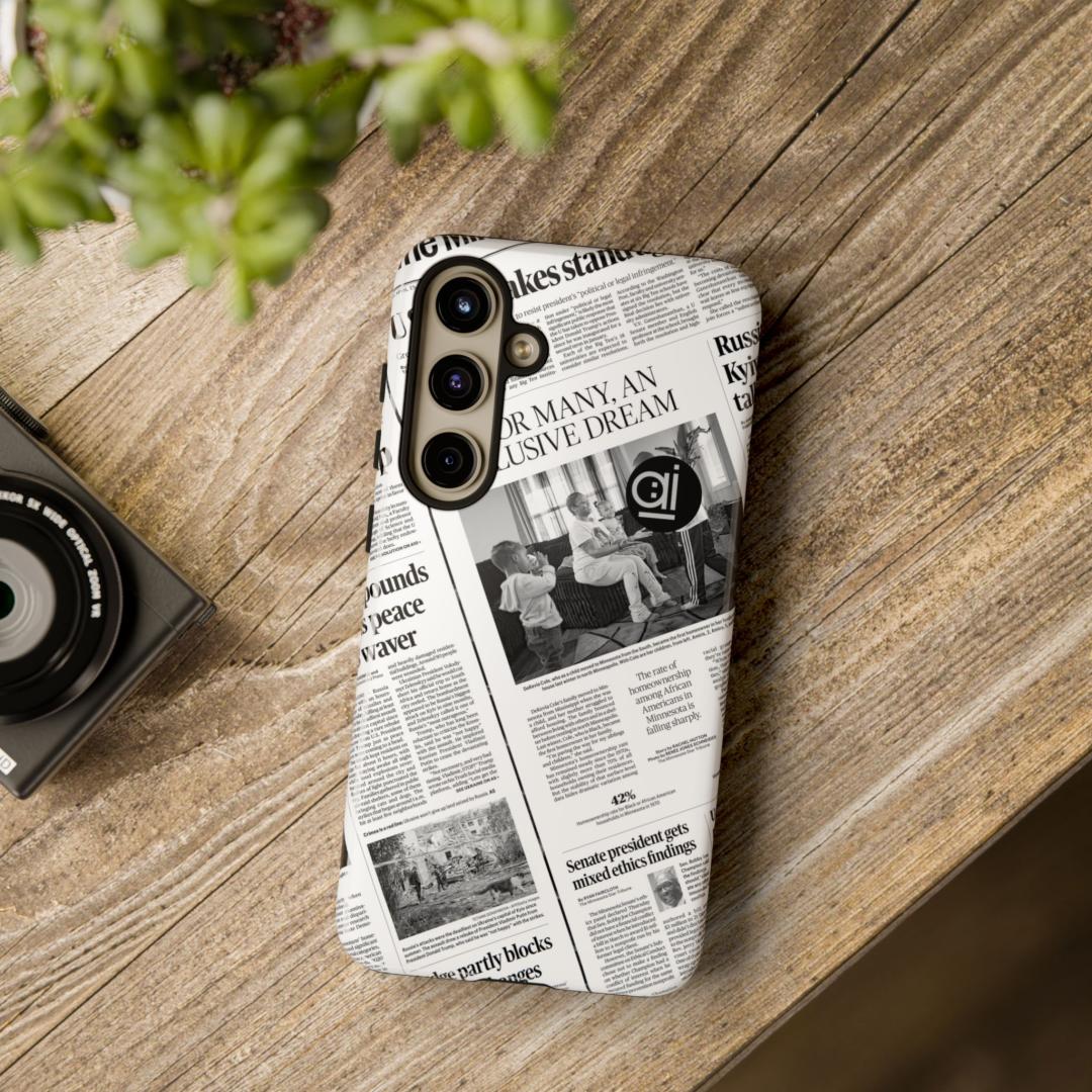 AI Brand - Stylish Tough Phone Case - Glossy & Matte - morning paper