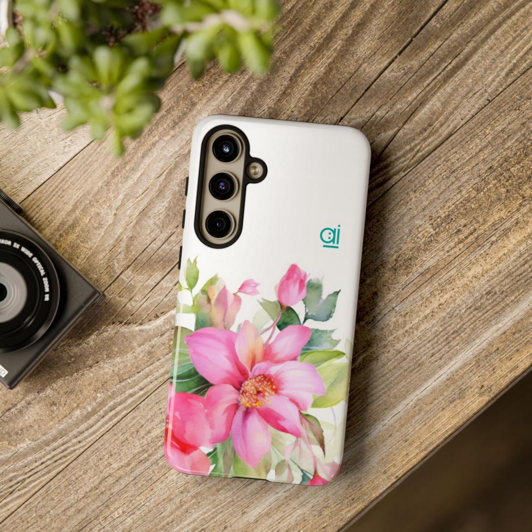 AI Brand - Stylish Tough Phone Case - Glossy & Matte - Atomic Impact - a rose
