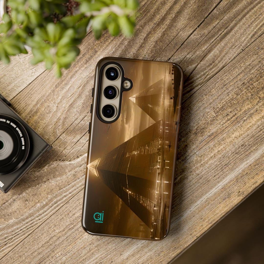 AI Brand - Stylish Tough Phone Case - Glossy & Matte - Atomic Impact - pyramid energy