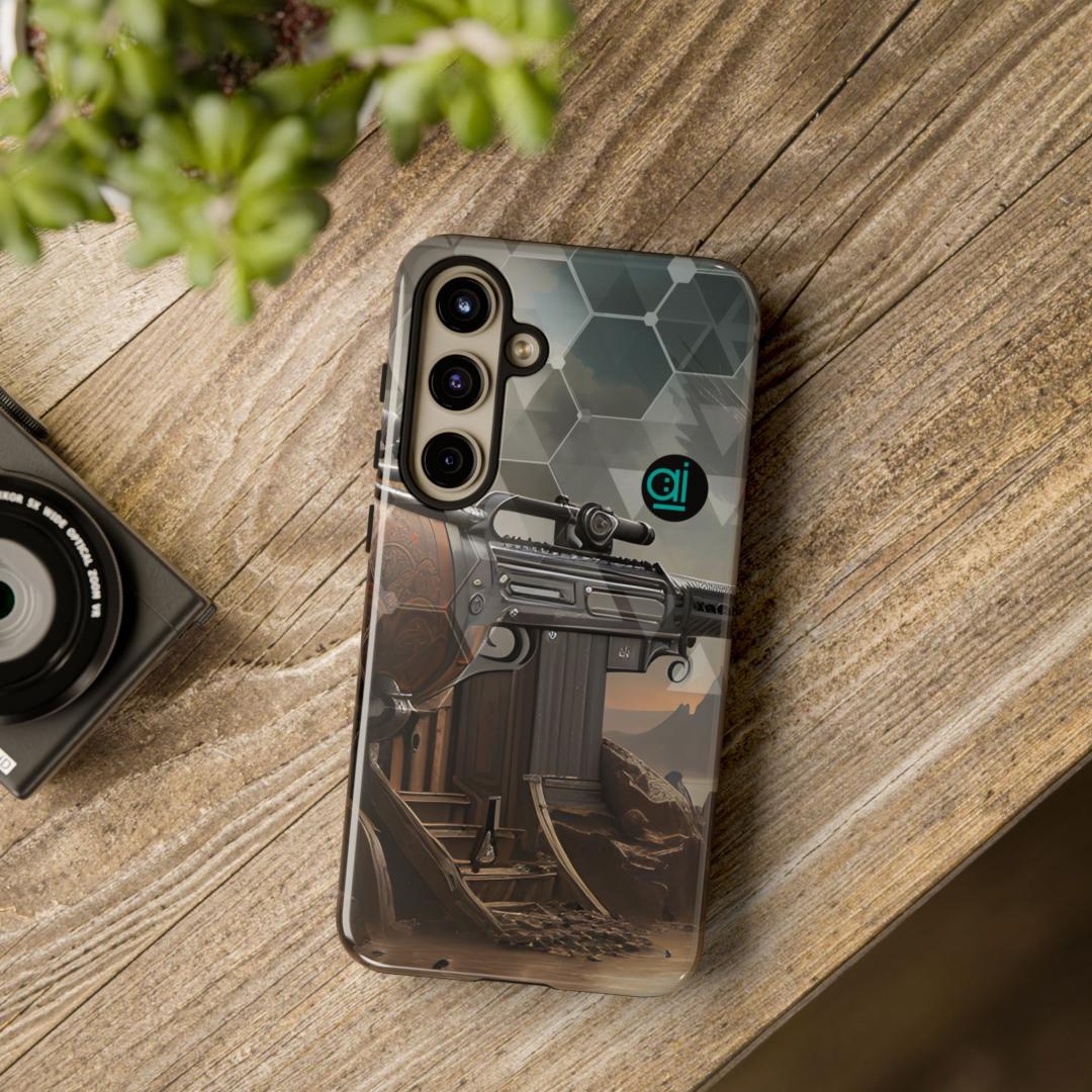 AI Brand - Stylish Tough Phone Case - Glossy & Matte - Atomic Impact - bamba