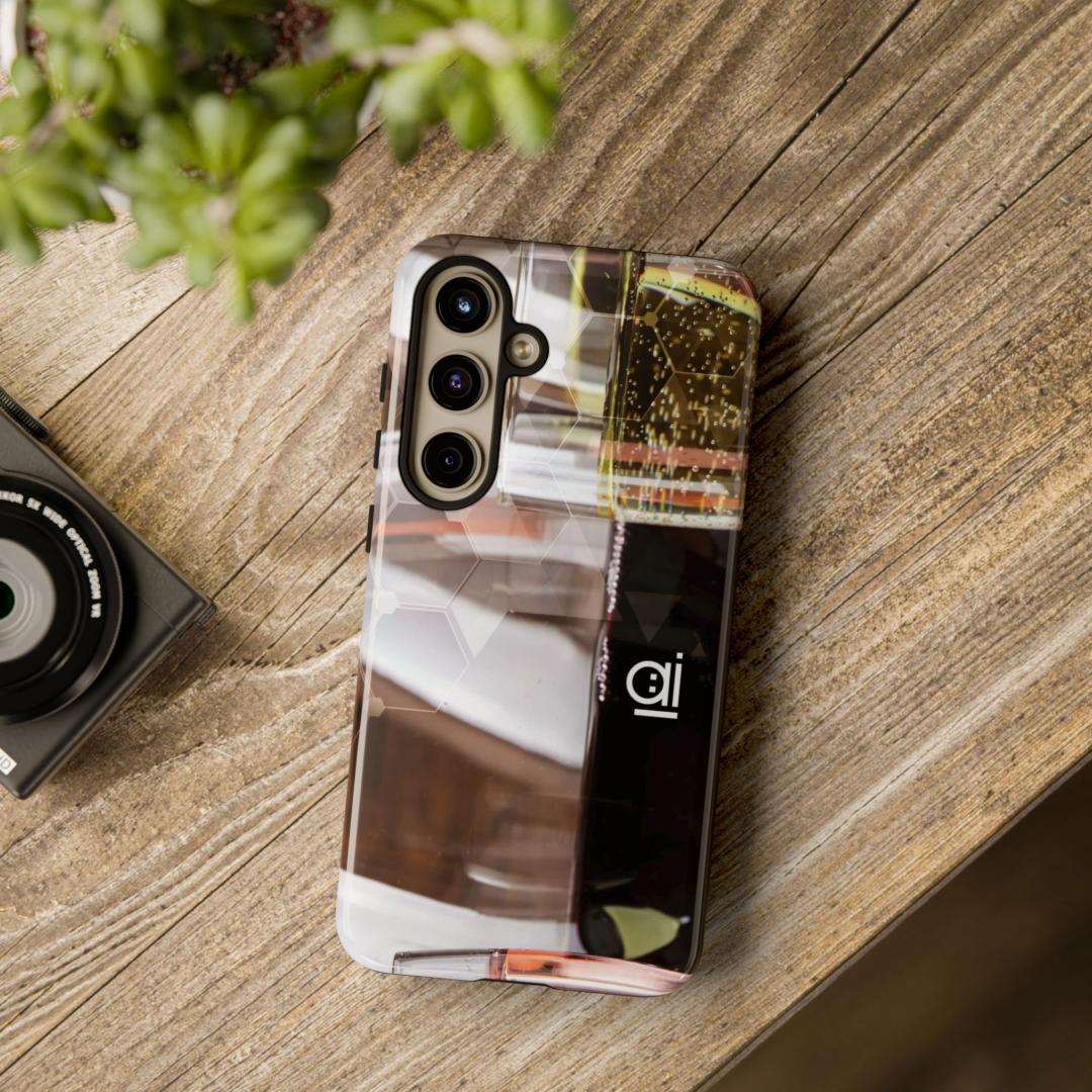 AI Brand - Stylish Tough Phone Case - Glossy & Matte - looking through the glass
