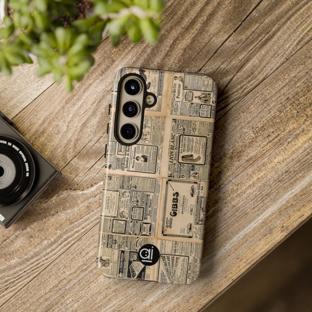 AI Brand - Stylish Tough Phone Case - Glossy & Matte - vintage printed