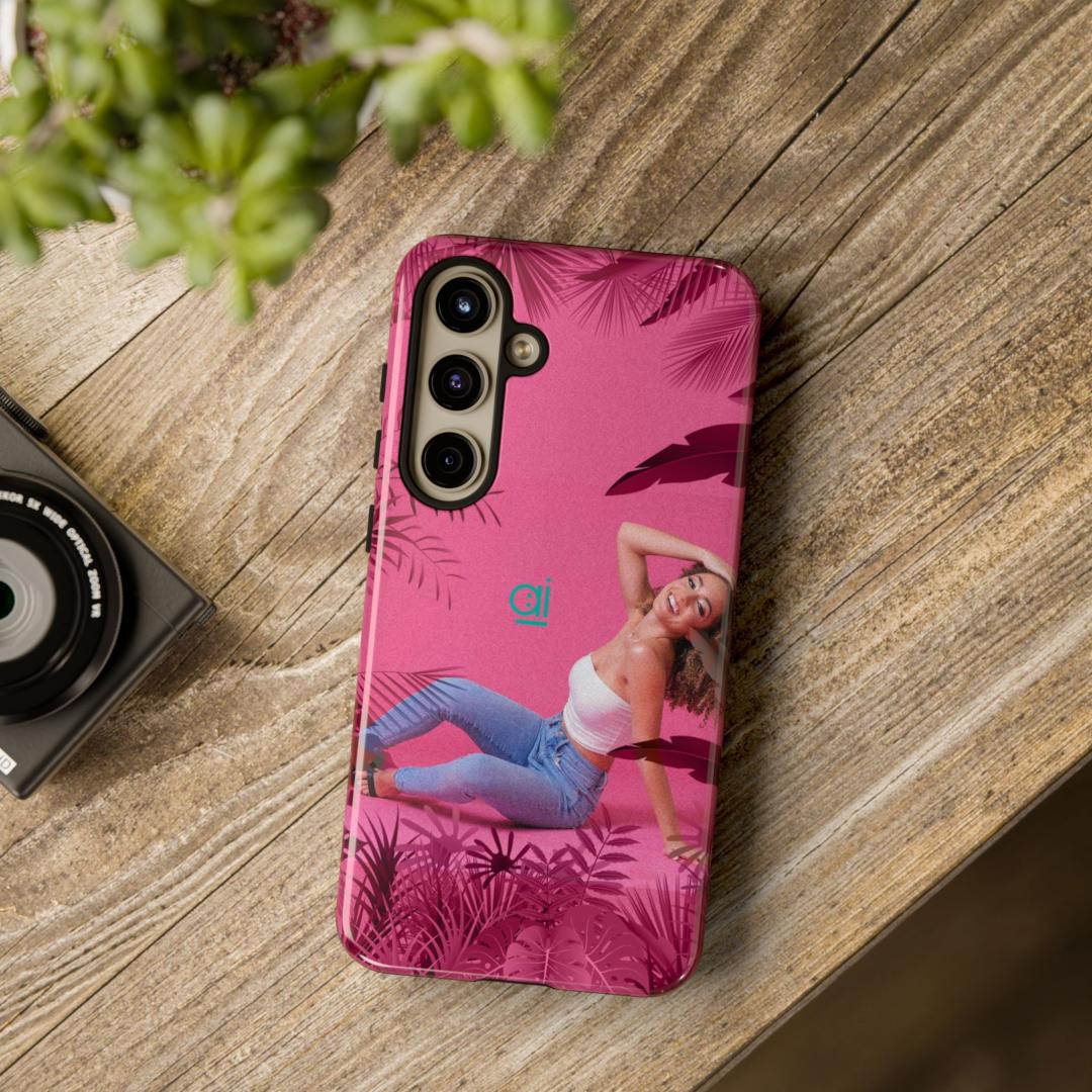 AI Brand - Stylish Tough Phone Case - Glossy & Matte - pose off pink