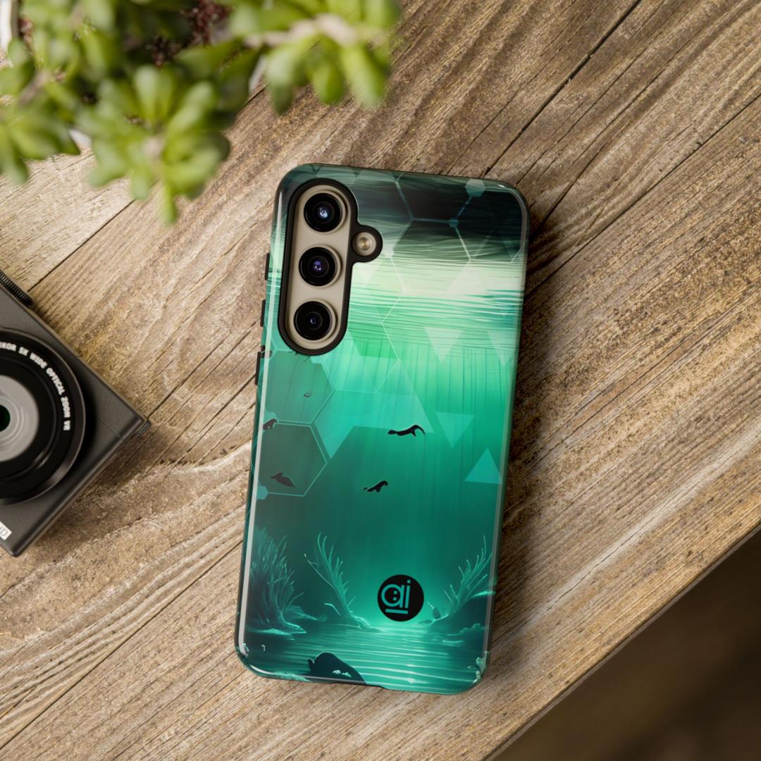 AI Brand - Stylish Tough Phone Case - Glossy & Matte - Atomic Impact - under da sea space